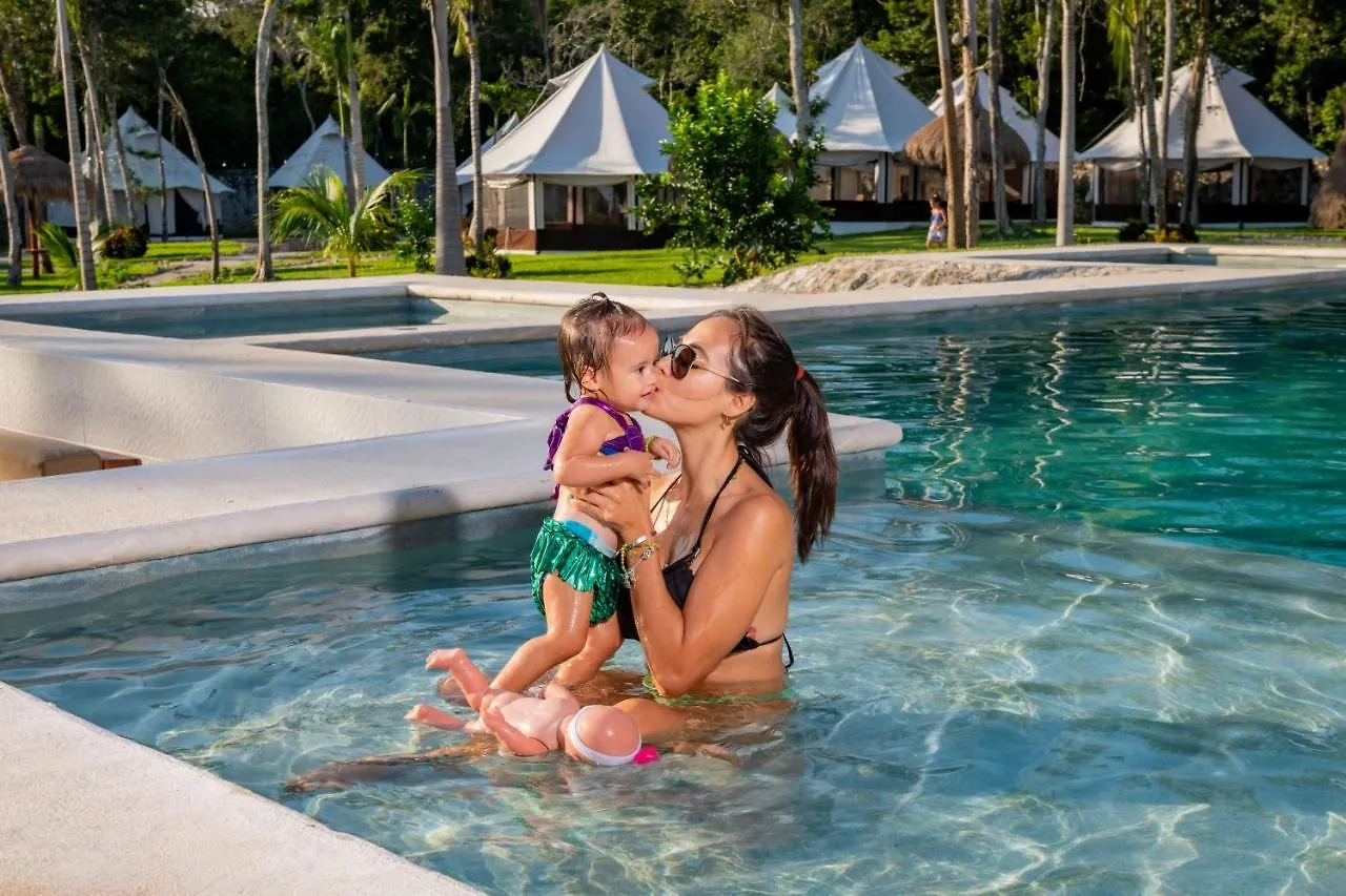 Kamp alanı Xakluum Eco Glampings Otel Puerto Morelos